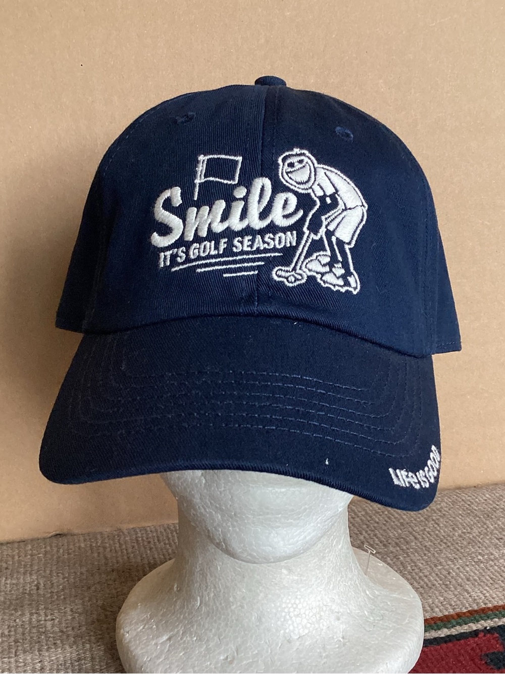 Life is good Smile it’s golf season Dad Hat NWT